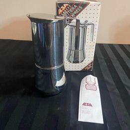 Vintage Ilsa Stainless Steel Stovetop Espresso Maker